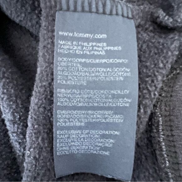 Tommy Hilfiger Sweater Pullover Mens Medium Black 1/4 Zip Snap Button Mock Neck - Picture 12 of 15